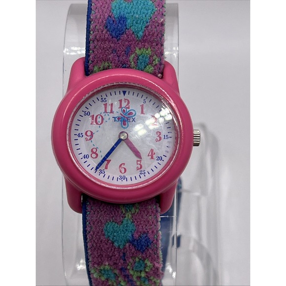 Timex Accessories - Timex Time Machines Kids‎ Watch Elastic Band Pink Case T89001- New Battery